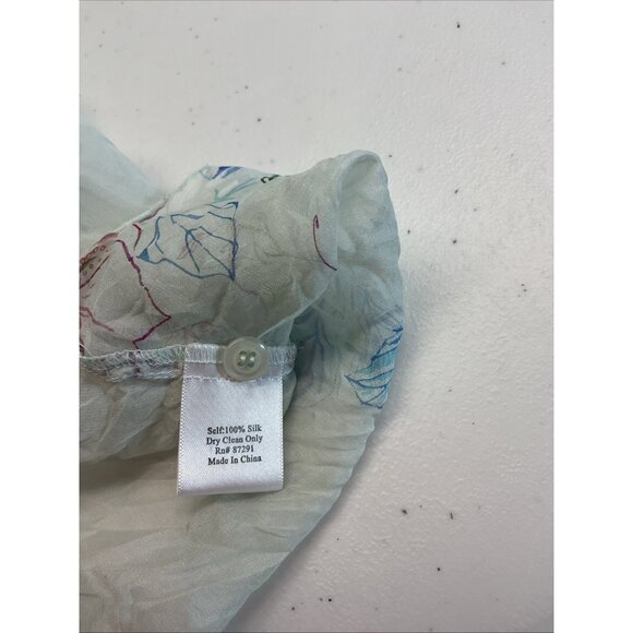 4 Love and Liberty Johnny‎ Was Silk Floral Sheer blouse tunic size S - Picture 4 of 7